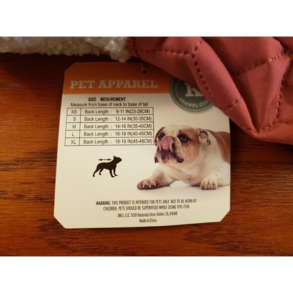 Dog Coat Kensington Kennel Club Pink Hoodie Jacket Puppy Size Small To Medium - Picture 6 of 6
